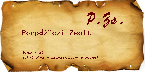 Porpáczi Zsolt névjegykártya